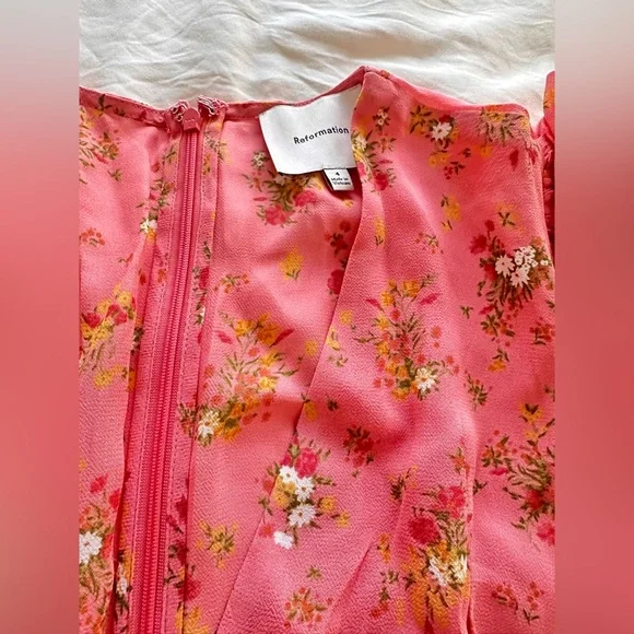 Reformation Floral Pink Dress - Picture 5 of 11
